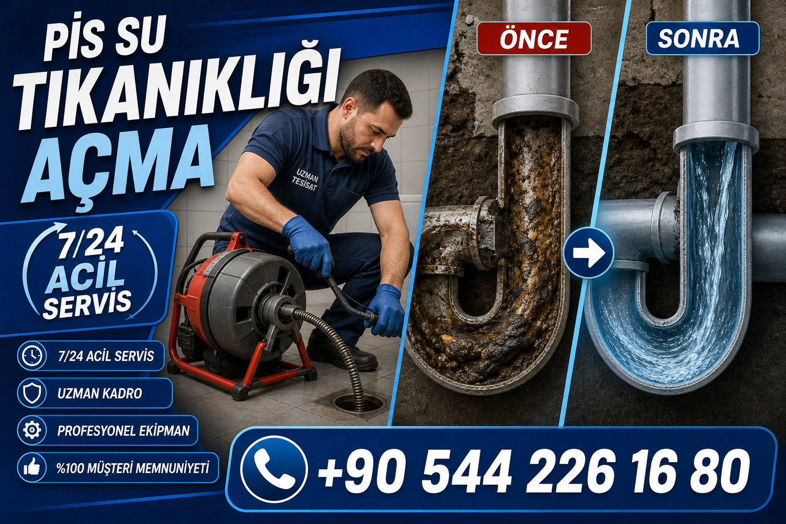 Pis Su Tıkanıklığı Açma