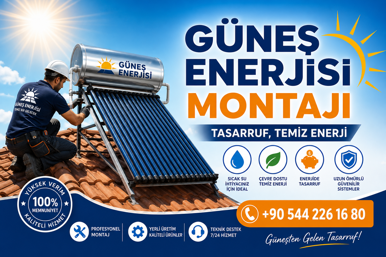 Güneş Enerjisi Montajı (Sıcak Su)